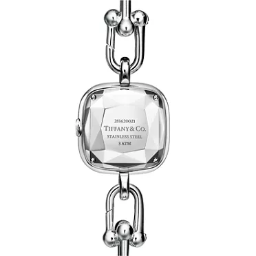 Tiffany HardWear:Uhr in Sterlingsilber und Stahl mit Diamanten, 2