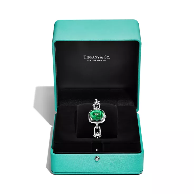 Tiffany HardWear:Uhr in Sterlingsilber und Stahl mit Diamanten, 5