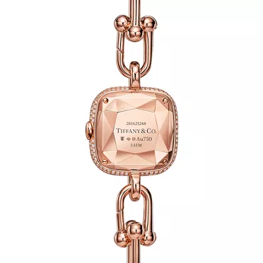 Collezione HardWear by Tiffany:Orologio in oro rosa con quadrante con pavé di diamanti, 2