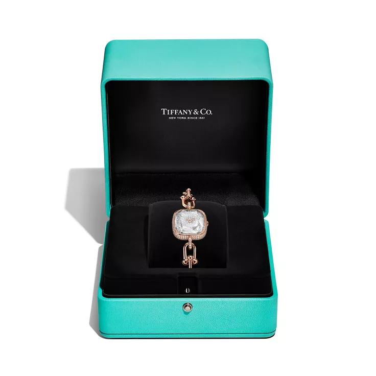 Collezione HardWear by Tiffany:Orologio in oro rosa con quadrante con pavé di diamanti, 5
