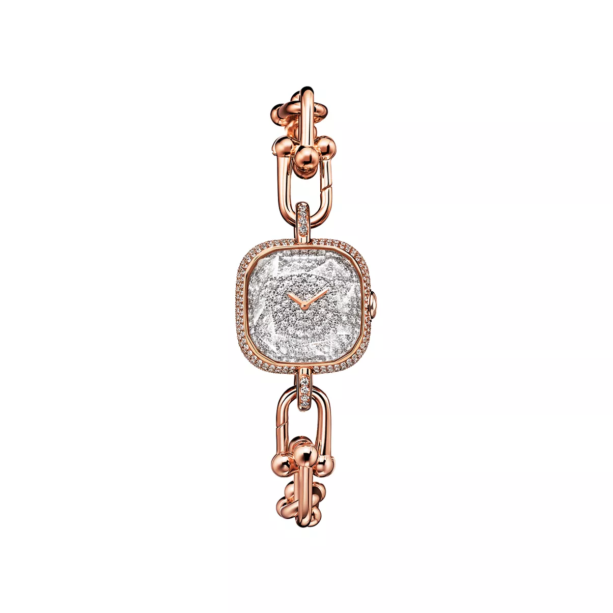 Watch in Rose Gold with a Pav&eacute; Diamond Dial