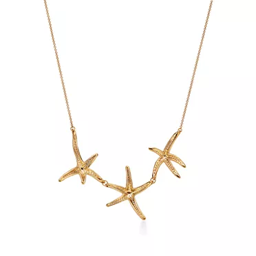 Collezione Elsa Peretti®:Collana Starfish in oro giallo con pavé di diamanti, 2