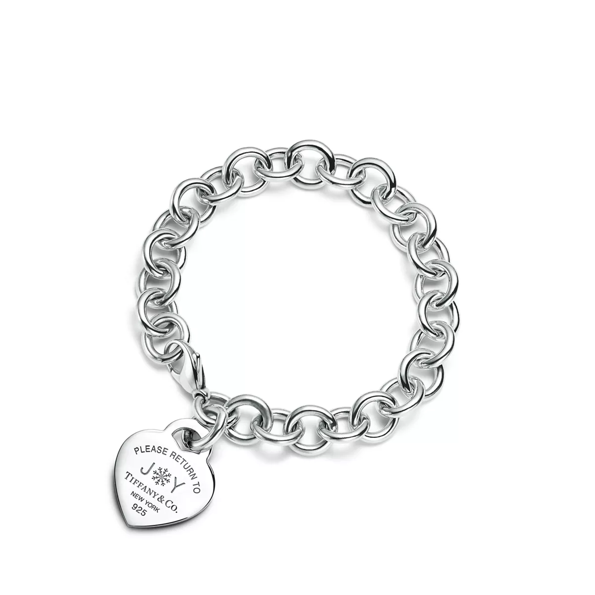 Joy Heart Tag Bracelet in Sterling Silver