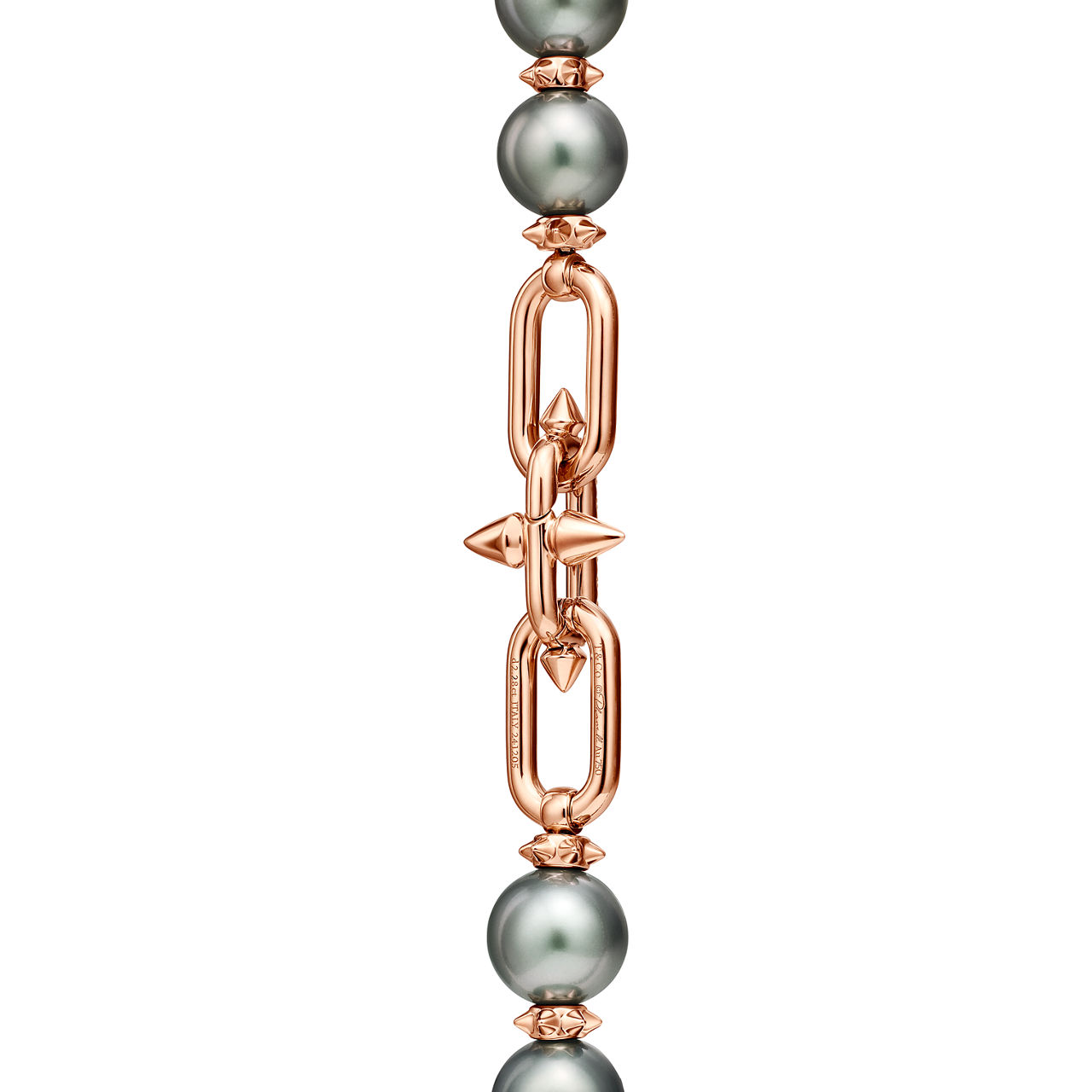 Tiffany Titan by Pharrell Williams:Tahitian Pearl Necklace in Gold with Diamonds image number 6