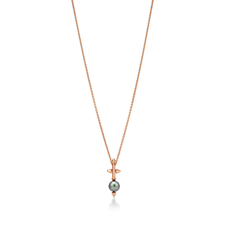 Tiffany Titan by Pharrell Williams:Tahitian Pearl Pendant in Gold with Diamonds image number 4