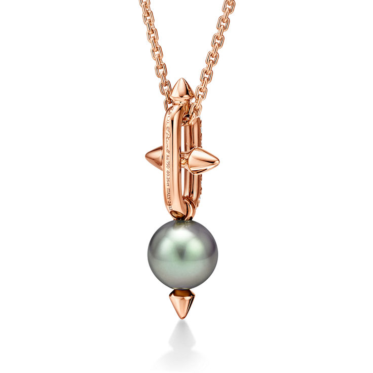 Tiffany Titan by Pharrell Williams:Tahitian Pearl Pendant in Gold with Diamonds image number 5