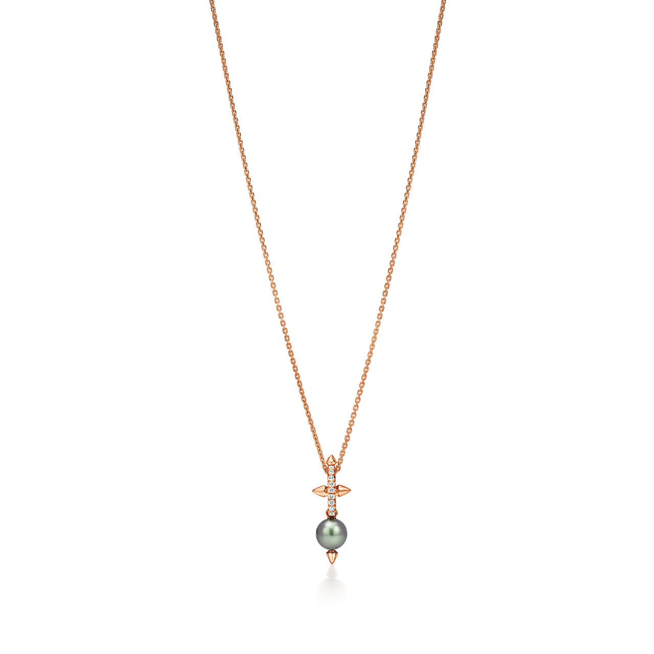 Tiffany Titan by Pharrell Williams:Tahitian Pearl Pendant in Gold with Diamonds image number 0