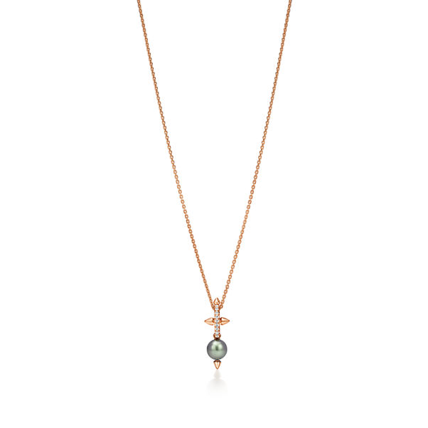 Tiffany Titan by Pharrell Williams:Tahitian Pearl Pendant in Gold with Diamonds