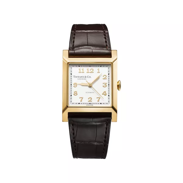 Mechanische 30-mm-Uhr in Gelbgold