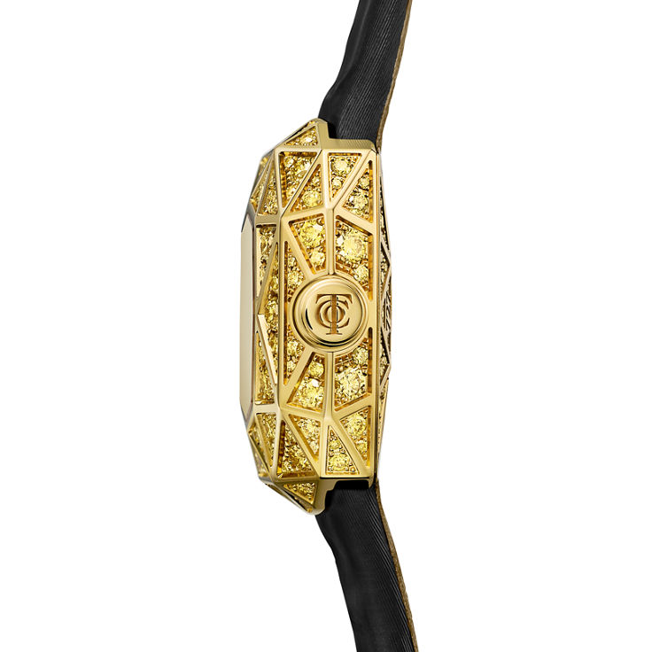 Carat 128 Facet:Watch in Yellow Gold with Yellow Diamonds image number 4