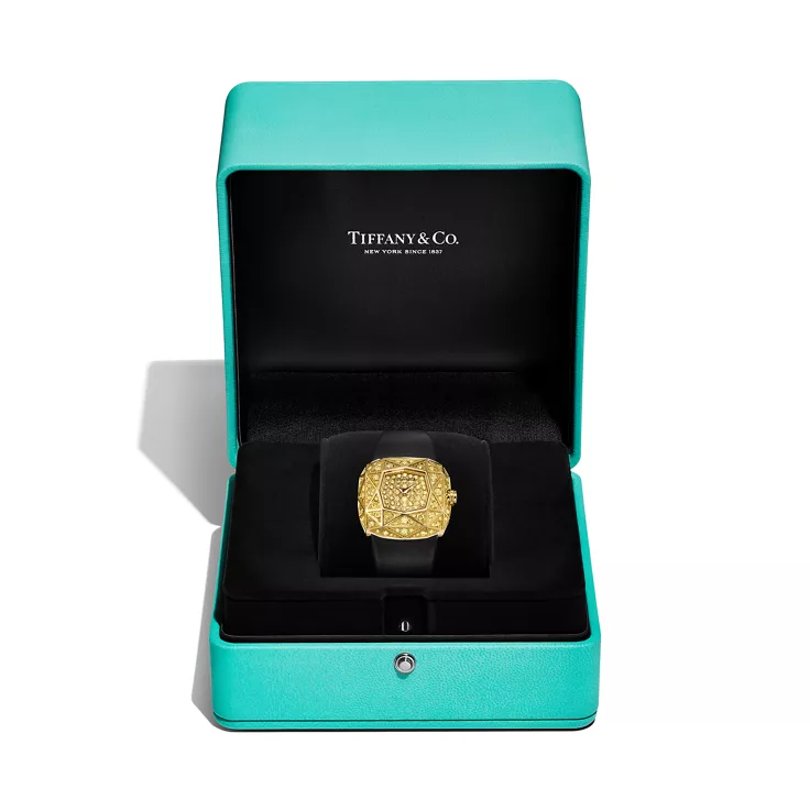 Carat 128 Facet:Watch in Yellow Gold with Yellow Diamonds, 5