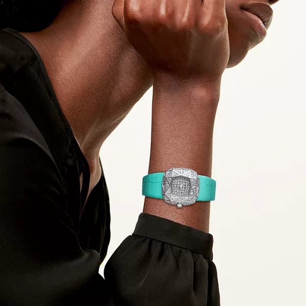 Facet Watch in White Gold with Diamonds