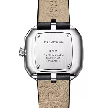 Tiffany Eternity:Reloj en forma coj&iacute;n de 28 mm de oro blanco con diamantes, 3