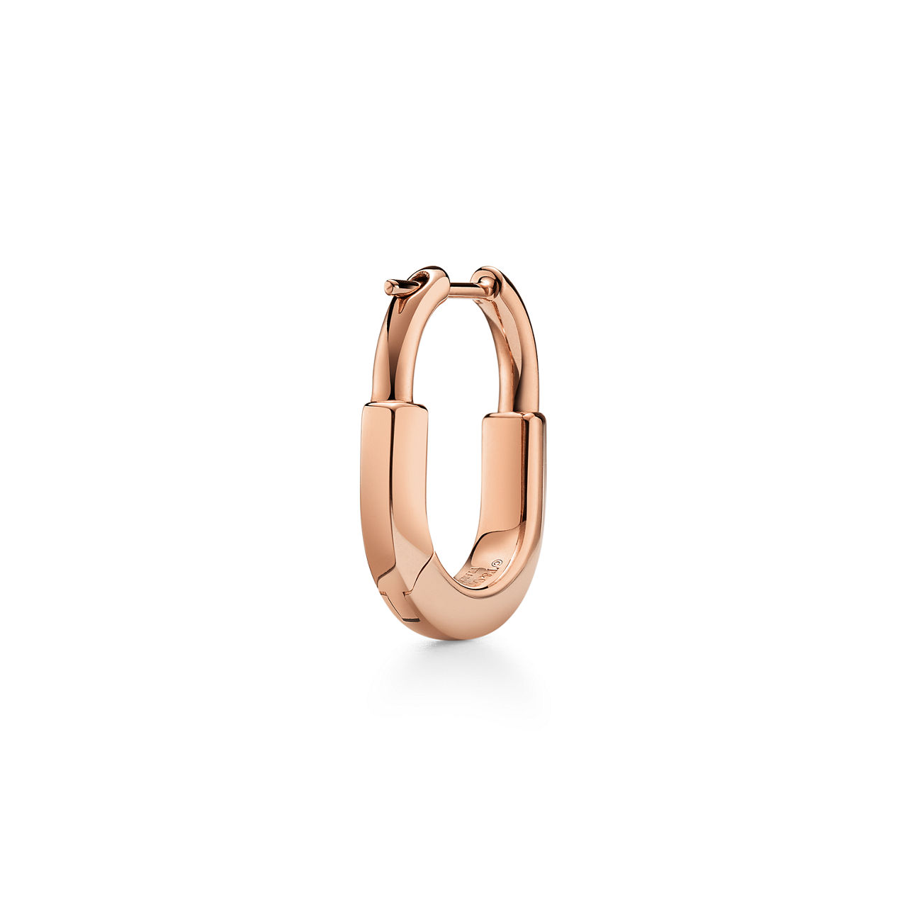 Tiffany Lock:Small Earrings in Rose Gold with Pink Sapphires image number 3