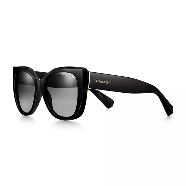 Sunglasses in Black Acetate with Polarized Gray Gradient Lenses