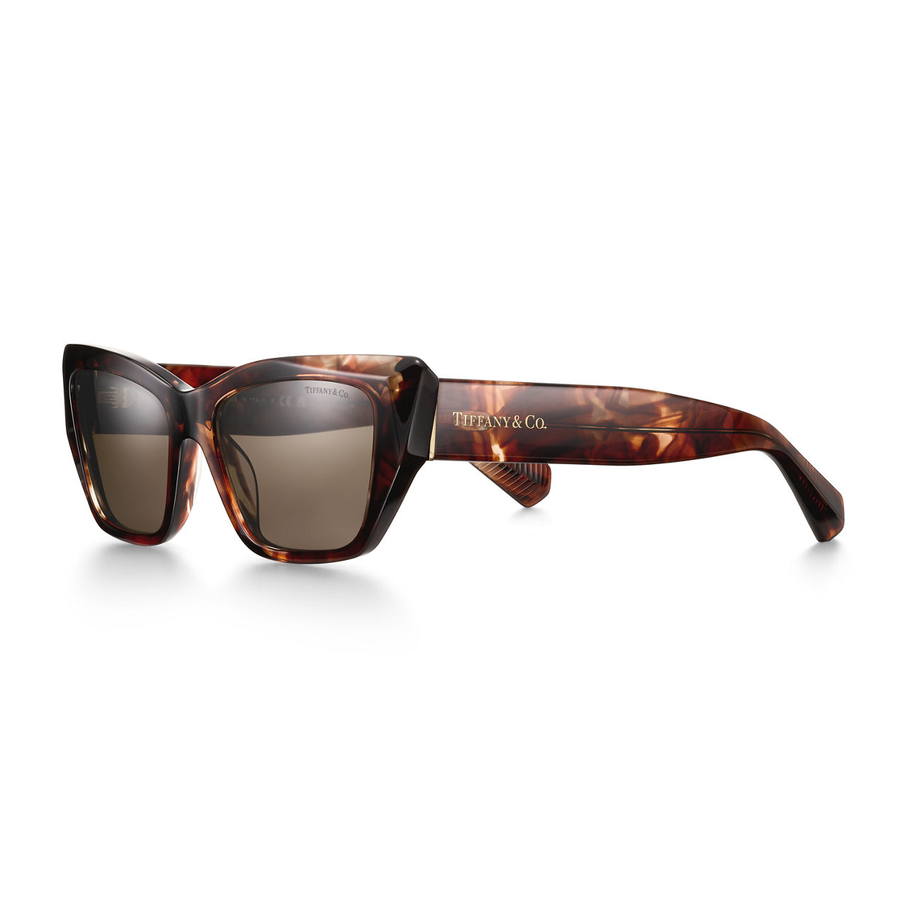 Sonnenbrille aus Acetat in Schildpatt mit hellbraunen Gläsern