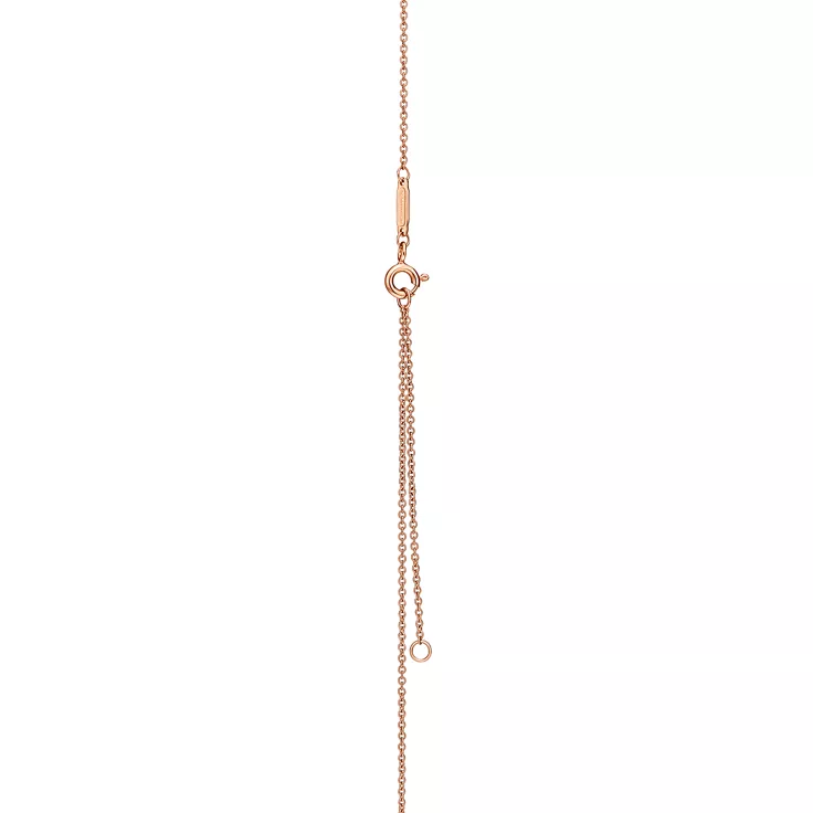 Tiffany Knot:項鍊 玫瑰金鑲嵌粉色藍寶石, 4