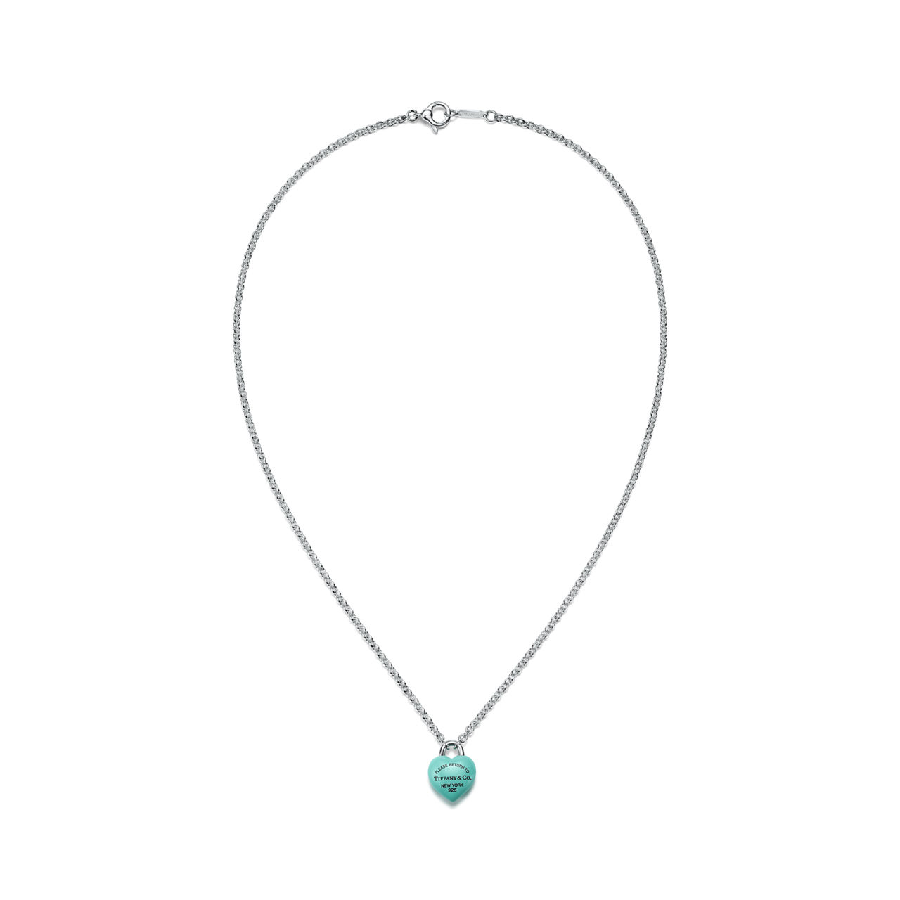 Return to Tiffany™:Full Heart Pendant in Sterling Silver with Tiffany Blue® image number 2