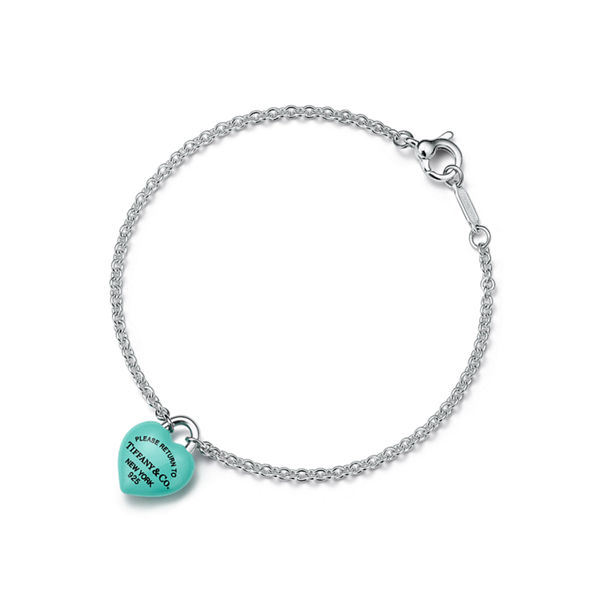 Return to Tiffany™:Full Heart Bracelet in Sterling Silver with Tiffany Blue®