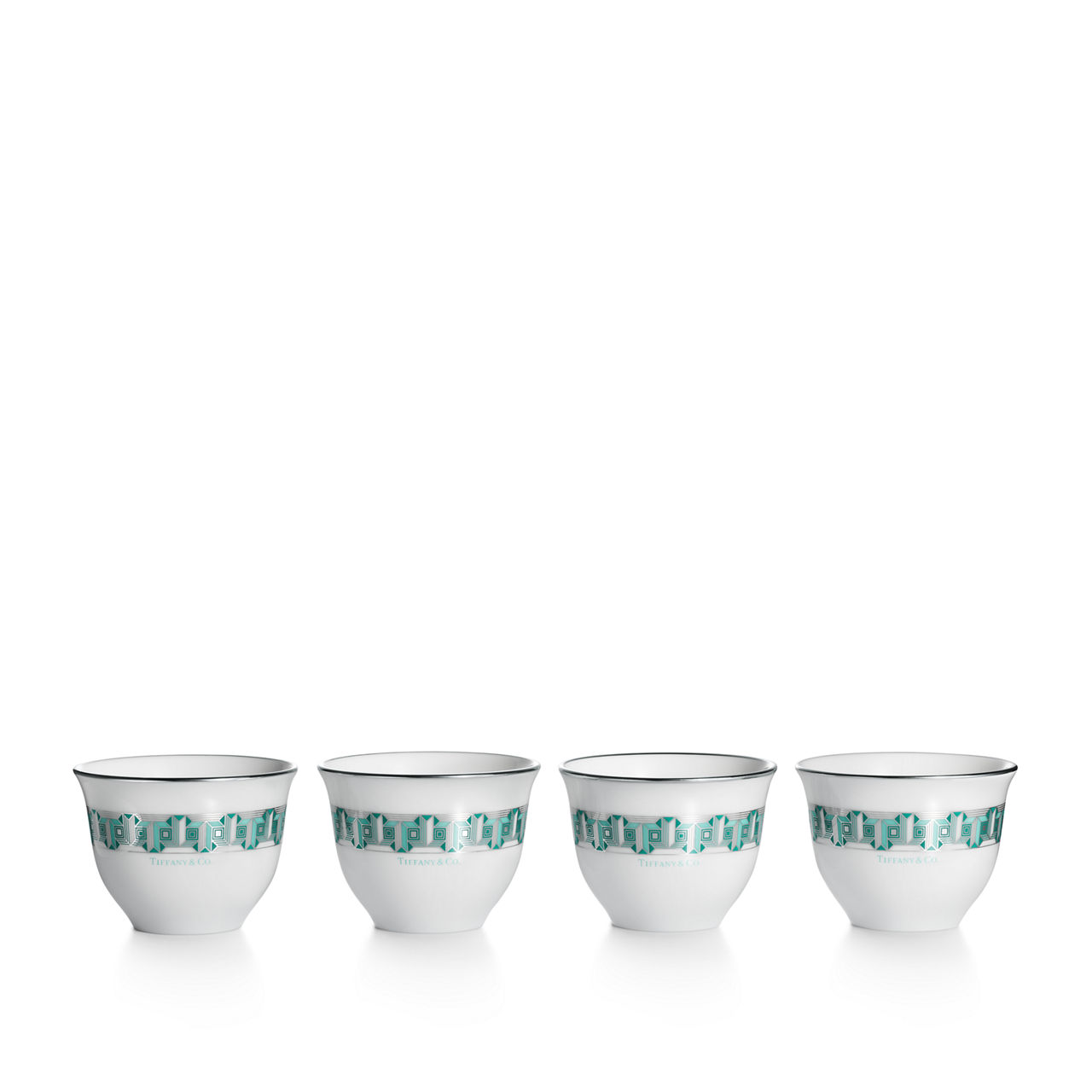 Arabische Kaffeebecher in Tiffany Blue®, Viererset