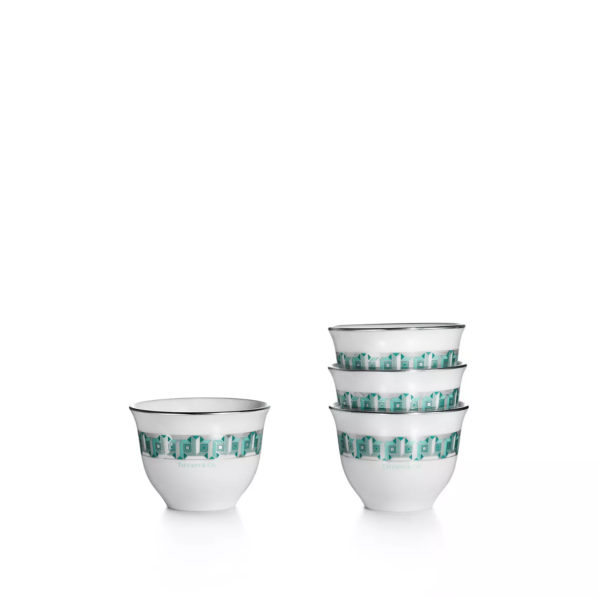 Arabic Coffee Cup Set of Four, in Tiffany Blue&reg;
