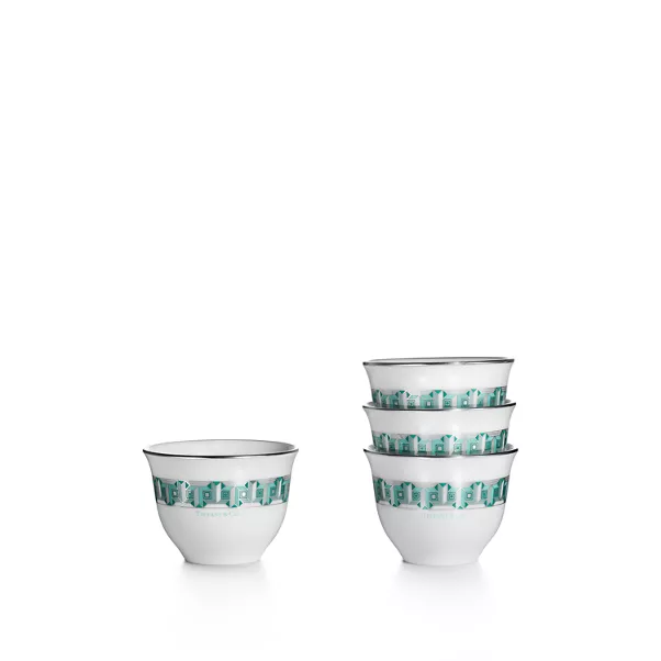 Set di quattro tazze da caffè Arabic, in Tiffany Blue®