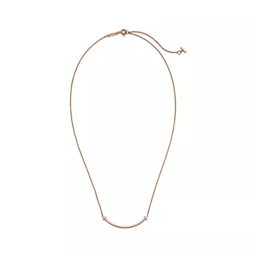 Tiffany T:Smile Small Pendant in Rose Gold with Diamonds, 2