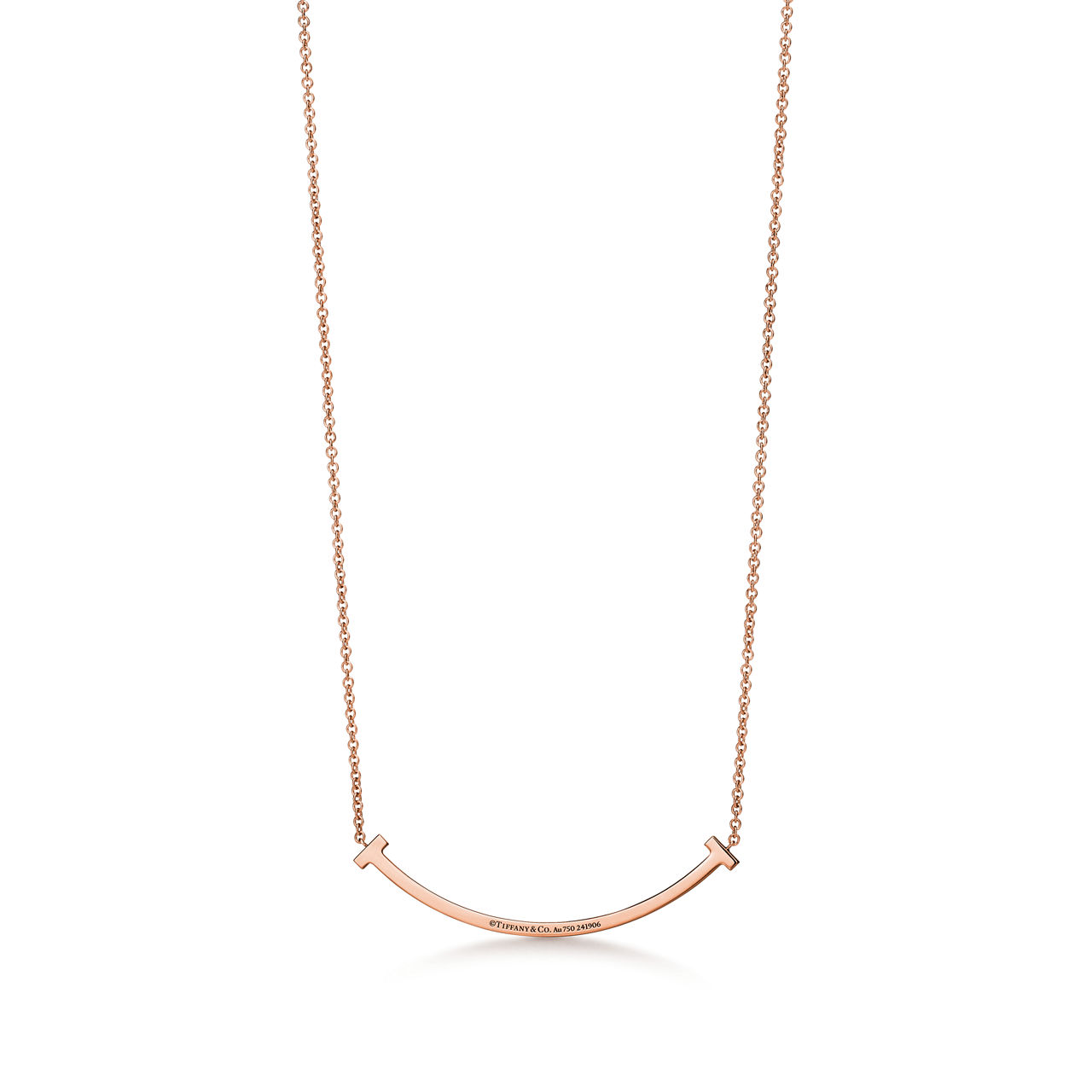 Tiffany T:Smile Small Pendant in Rose Gold with Diamonds image number 3