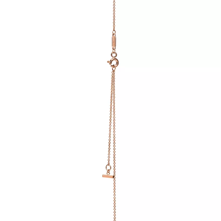 Tiffany T:Smile Small Pendant in Rose Gold with Diamonds, 4