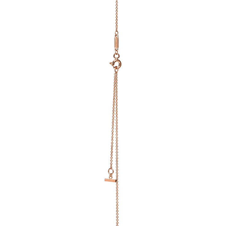 Tiffany T:Smile Small Pendant in Rose Gold with Diamonds image number 4