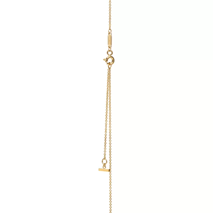 Tiffany T:Smile Small Pendant in Yellow Gold with Diamonds, 4