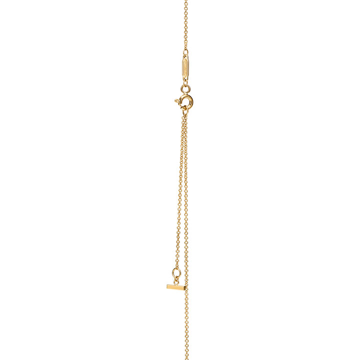 Tiffany T:Smile Small Pendant in Yellow Gold with Diamonds image number 4