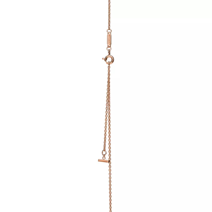 Tiffany T:Colgante Smile mediano de oro rosa con diamantes, 5