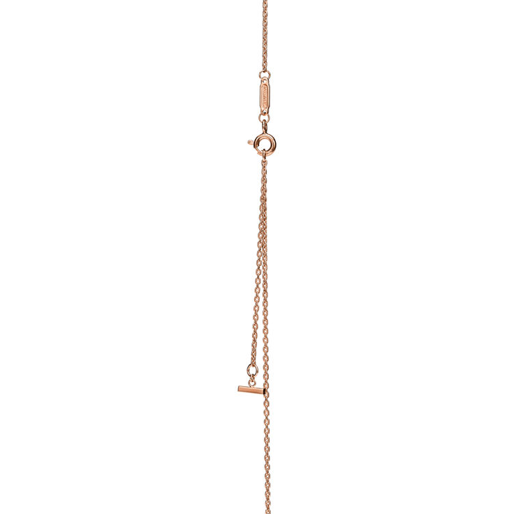 Tiffany T:Smile Medium Pendant in Rose Gold with Diamonds image number 5