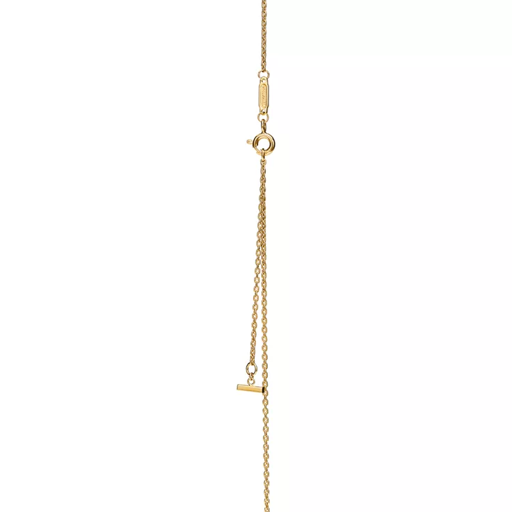 Tiffany T:Smile Medium Pendant in Yellow Gold with Diamonds, 5