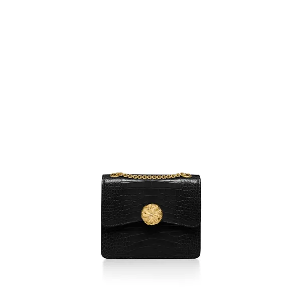 Medium Ribbons Shoulder Bag in Alligator Leather