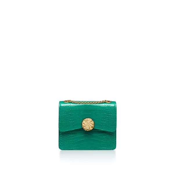 Medium Ribbons Shoulder Bag in Alligator Leather