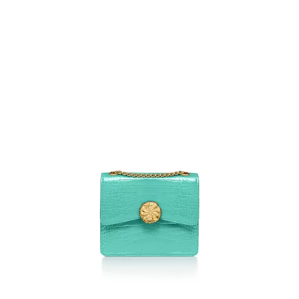 Medium Ribbons Shoulder Bag in Alligator Leather