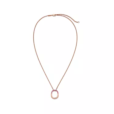 Tiffany Lock:Small Pendant in Rose Gold with Pink Sapphires, 2