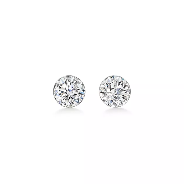 Tiffany Titan Setting by Pharrell Williams:Diamond Earrings in Platinum image number 0