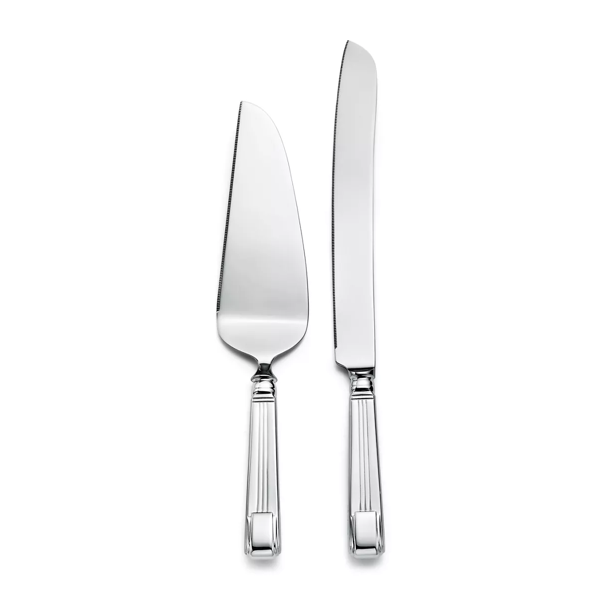 Cake Serving Set in Sterling Silver and Stainless Steel