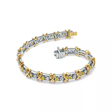 Sixteen Stone by Tiffany:Bracelet with Yellow and White Diamonds, 2