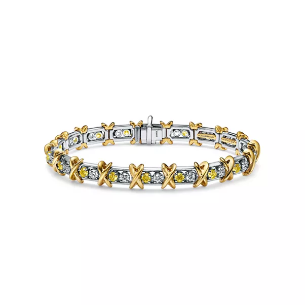 Bracelet with Yellow and White Diamonds