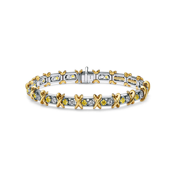 Collezione Sixteen Stone by Tiffany:Bracciale con diamanti gialli e incolori