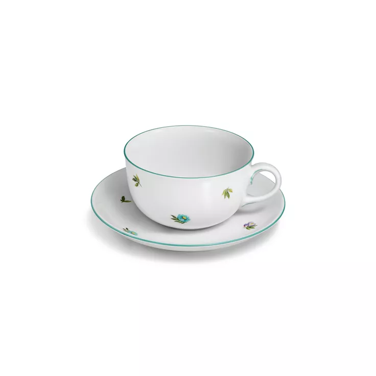 Tiffany Wildflower:Teacup and Saucer in Porcelain, 1