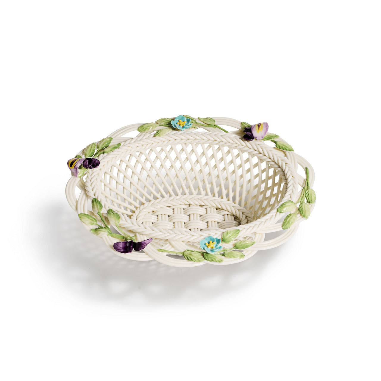 Woven Bread Basket in Porcelain