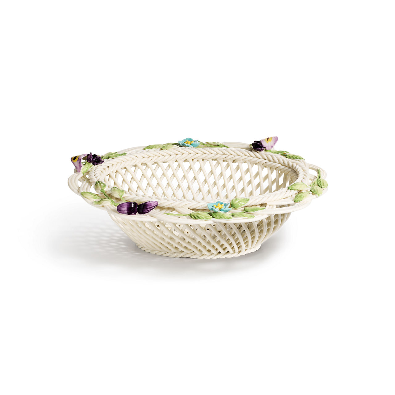 Woven Bread Basket in Porcelain