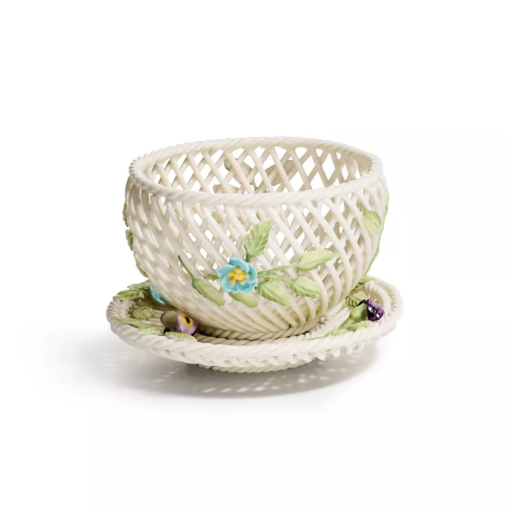 Tiffany Wildflower:Woven Bowl and Saucer in Porcelain, 2