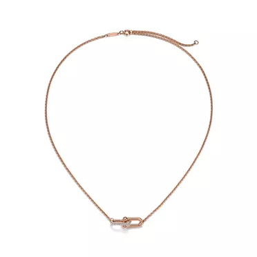 Tiffany HardWear:Double Link Pendant in Rose Gold with Diamonds, 3