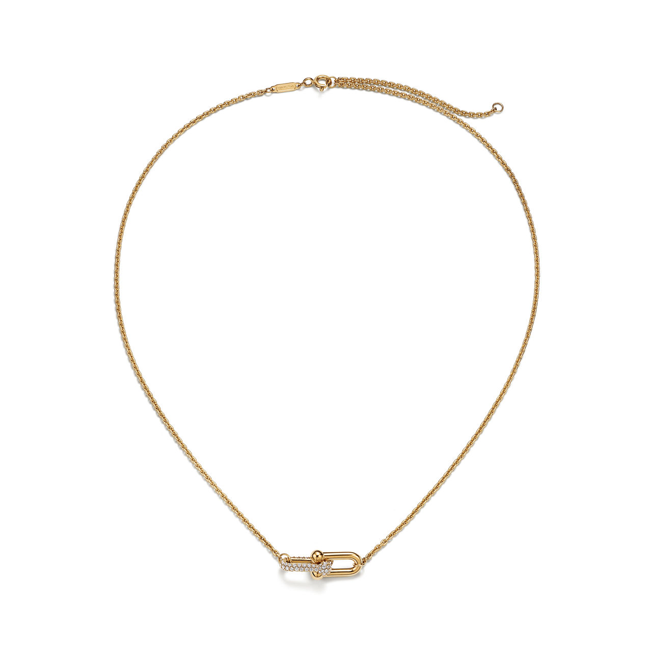 Tiffany HardWear:Pendentif à maillons doubles en or jaune 18 carats et diamants numéro dimage {1}